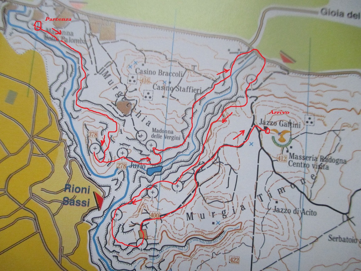 mappa percorso escurs. 28 2 16